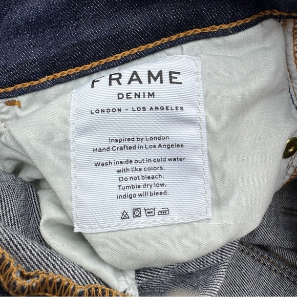Frame Franklin Le High Straight Denim Indigo Jeans - Picture 6 of 12